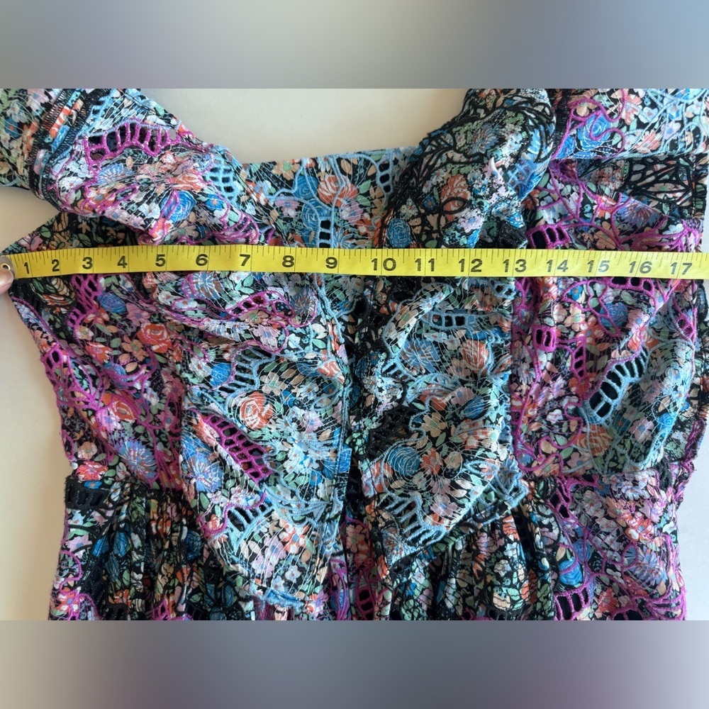Anthropologie Clementina Eyelet Floral Boho Maxi Dress Women’s Size M - Picture 13 of 16